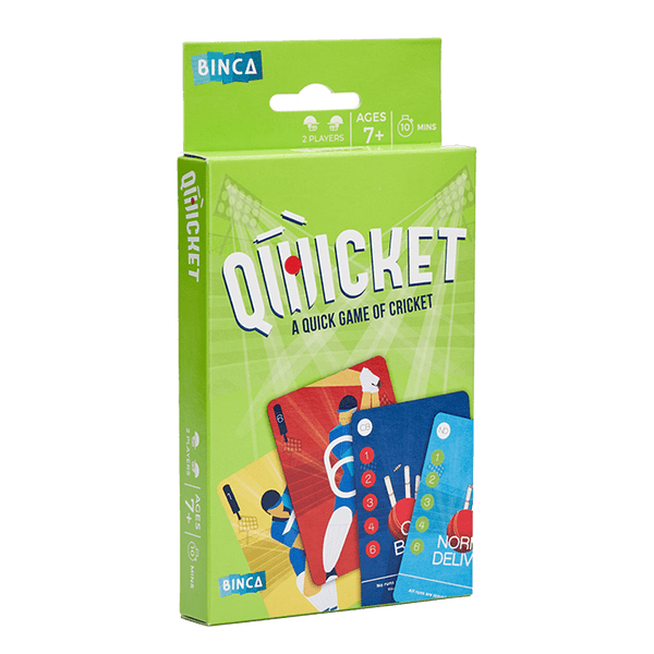Qwicket cricket card game by Binca - cricket game for kids and families
