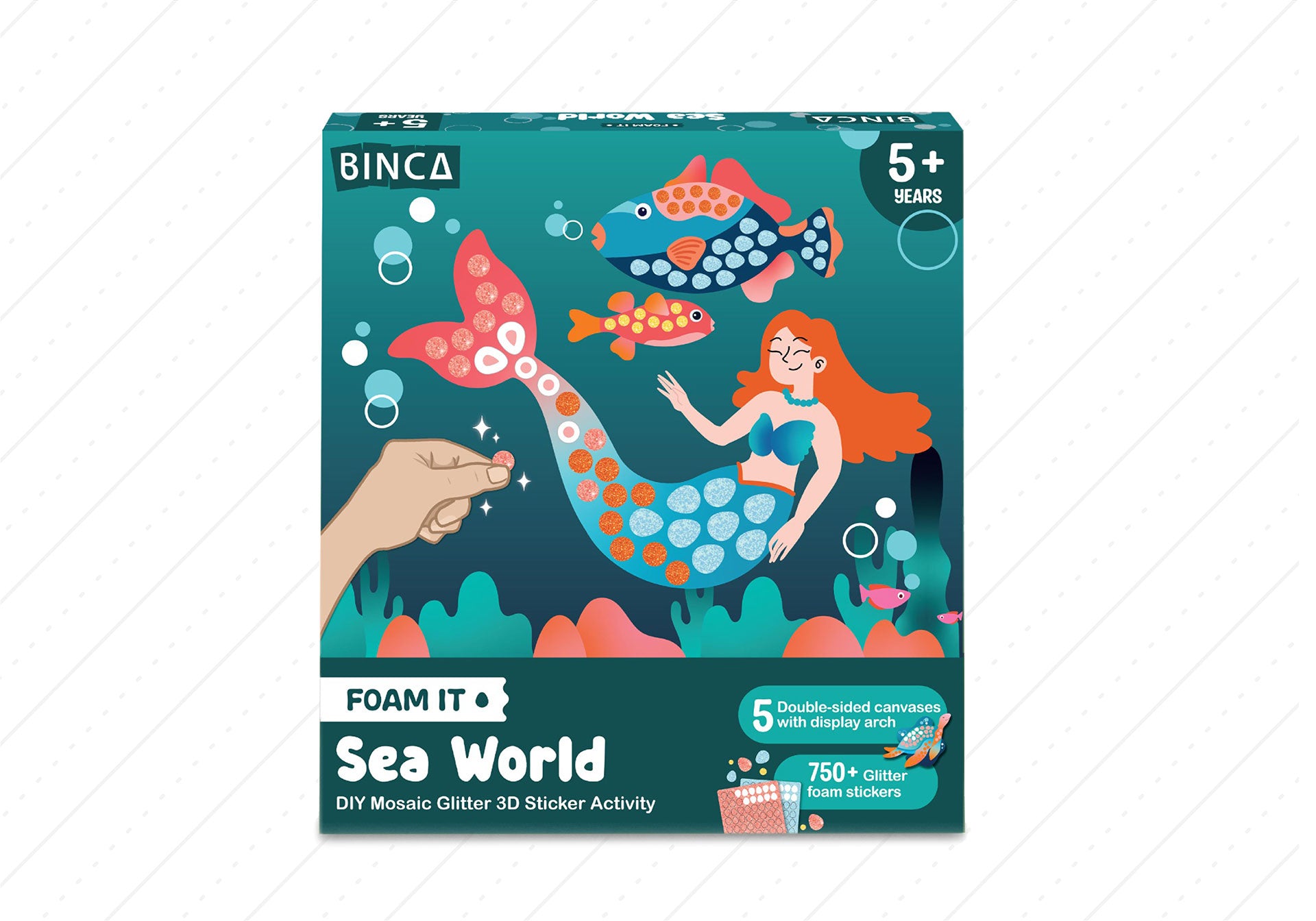 A DIY MOSAIC GLITTER 3D STICKER ACTIVITY FOR 5+