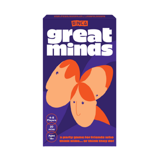 Great Minds party card game box by Binca - mind matching game for teens and adults